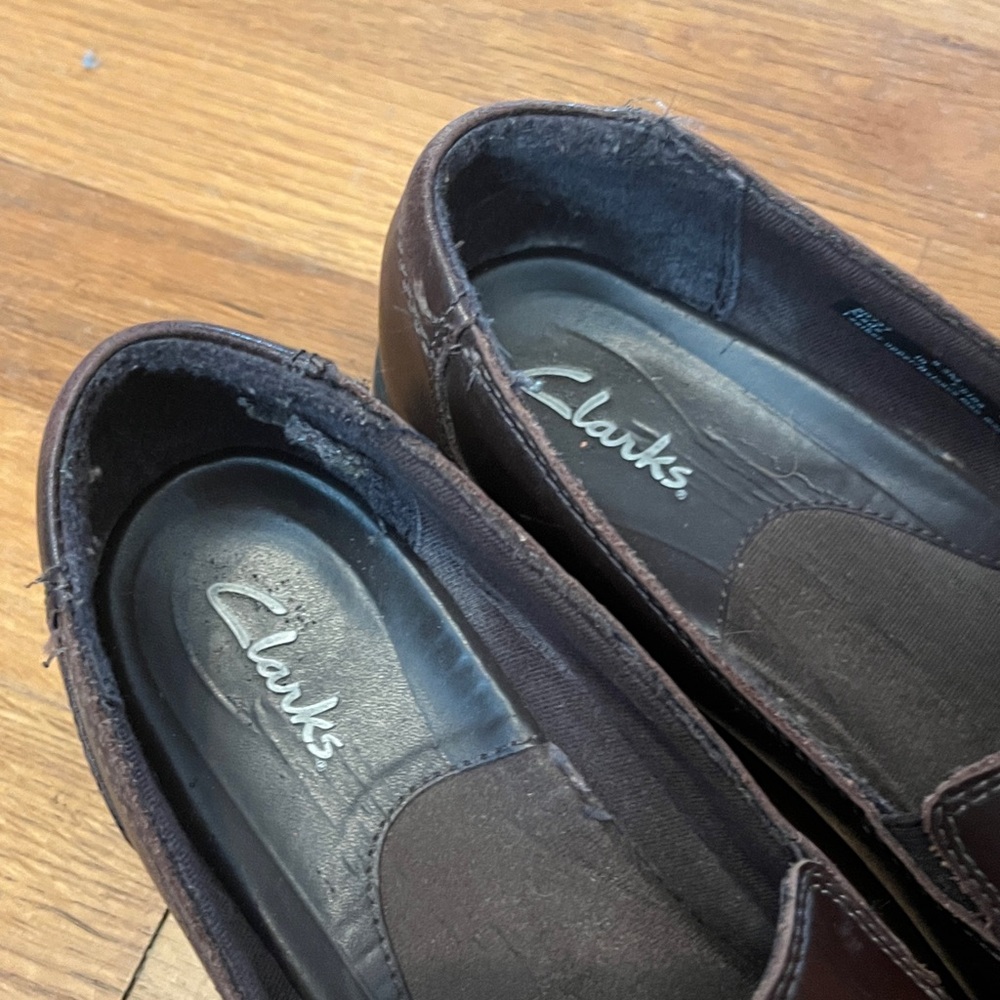 Leather Clarks (loafers) Dark Brown - Picture 2 of 5
